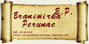 Branimirka Perunac vizit kartica